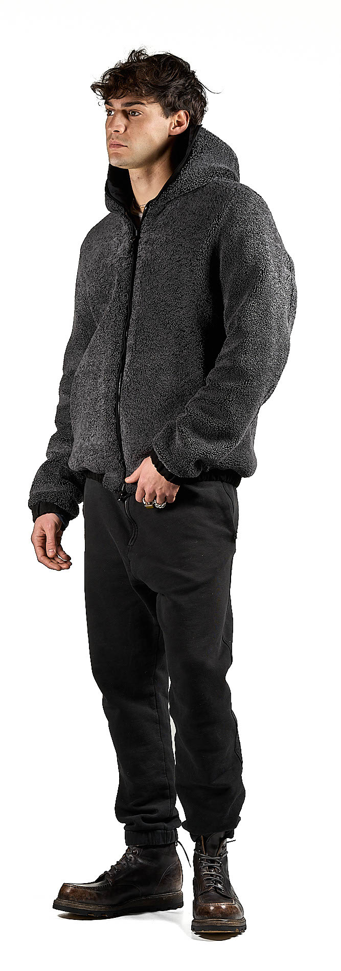 DANIELE BASTA LEATHER AND SILVER JACKET